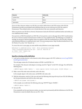 Dreamweaver reference