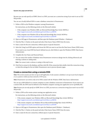 Dreamweaver reference