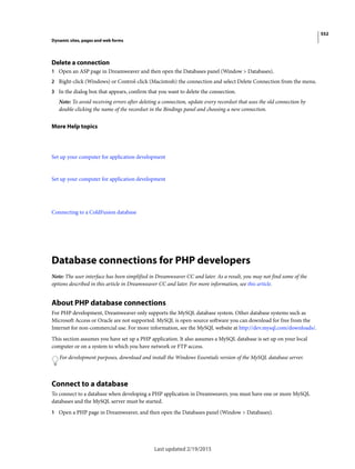 Dreamweaver reference