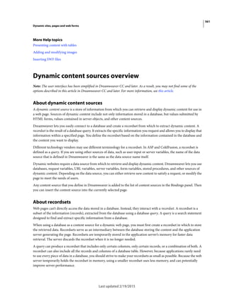 Dreamweaver reference