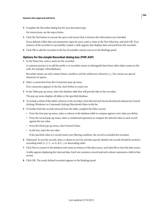 Dreamweaver reference