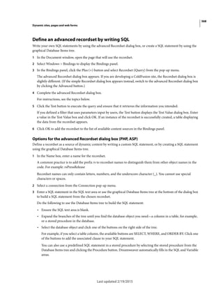 Dreamweaver reference