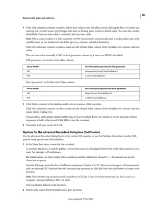 Dreamweaver reference