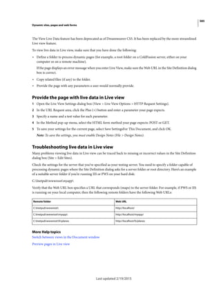 Dreamweaver reference
