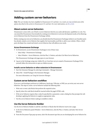 Dreamweaver reference