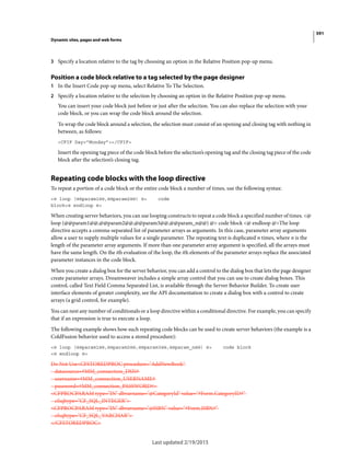 Dreamweaver reference