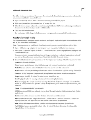 Dreamweaver reference