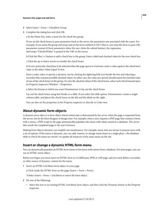 Dreamweaver reference