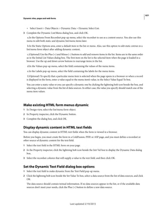 Dreamweaver reference