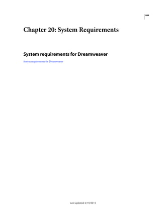 Dreamweaver reference