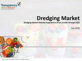©2019 Transparency Market Research, All Rights Reserved
Dredging Market
Dredging Market Globally Expected to Drive Growth through 2026
Sep 2020
©2019 Transparency Market Research, All Rights Reserved
 