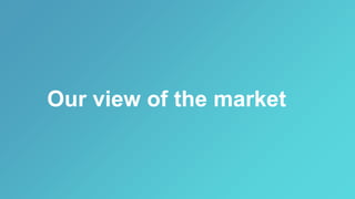 Our view of the market
 