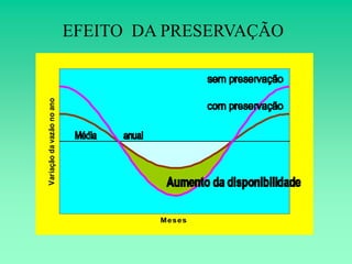 EFEITO DA PRESERVAÇÃO
Variação da vazão no ano




                                    Meses
 
