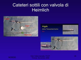 Cateteri sottili con valvola di Heimlich Dott. Felice Apicella, FCCP  Firenze, Novembre 2008 NOSGD 