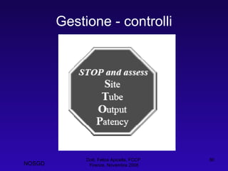 Gestione - controlli Dott. Felice Apicella, FCCP  Firenze, Novembre 2008 NOSGD 