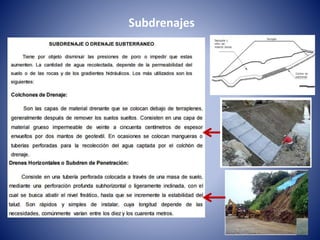 Subdrenajes
 