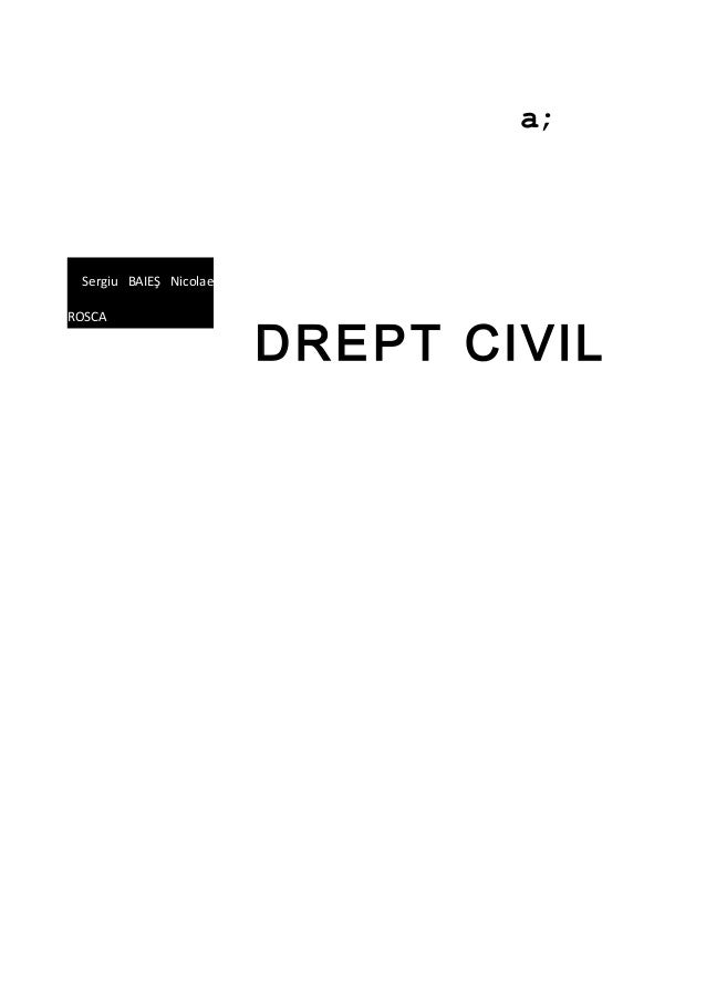 Drept Civil Partea Generala Persoana Fizica Persoana Juridica Vol