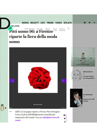 D Repubblica 06 2019 - My Boutonniere Lapel Flower