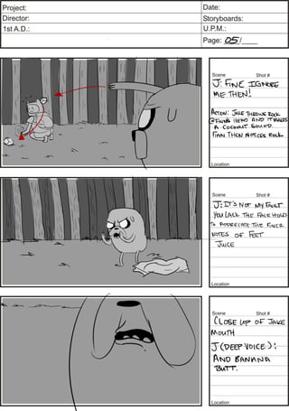 Adventure Time Storyboard