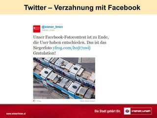 Twitter – Verzahnung mit Facebook
 