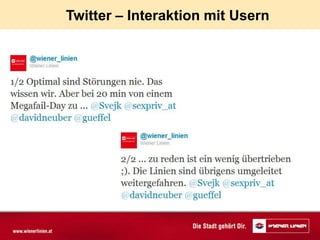 Twitter – Interaktion mit Usern
 