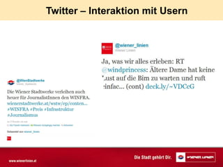 Twitter – Interaktion mit Usern
 