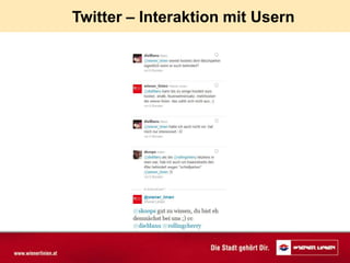 Twitter – Interaktion mit Usern
 