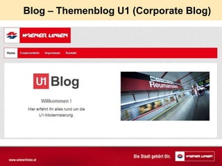 Blog – Themenblog U1 (Corporate Blog)
 