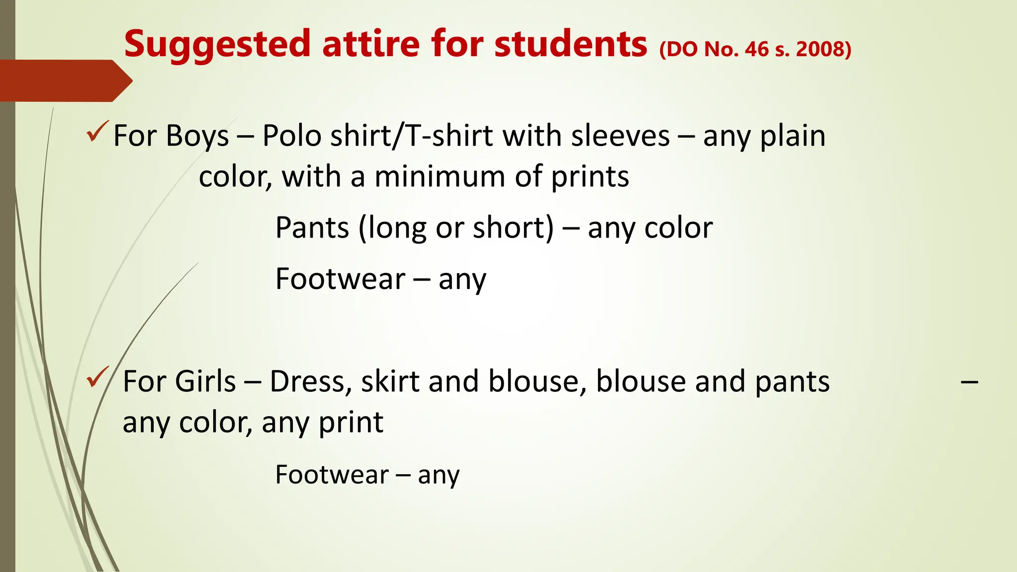 Dress Code in DepEd DepEd Memorandum No. 16, s. 2021 and CSC MC No. 19