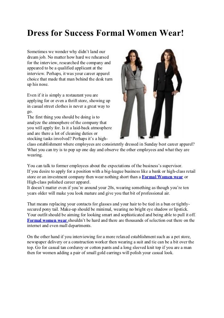 dress for success store