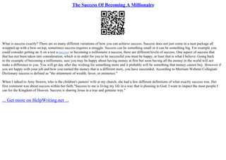 Dress for success definition cheap