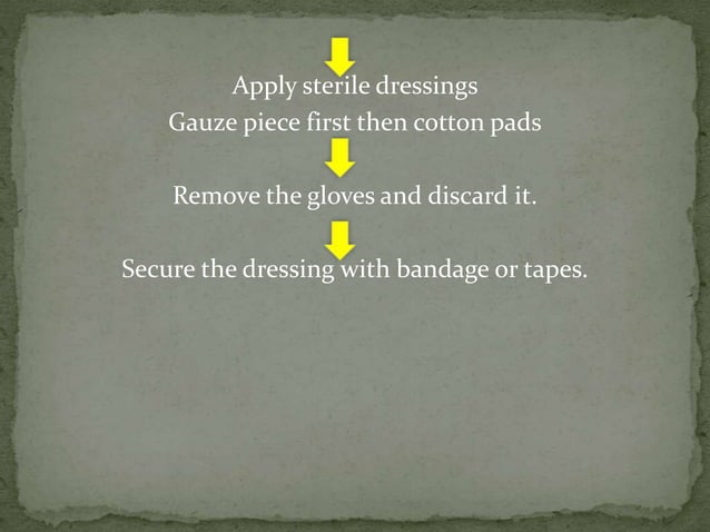 Dressing or care of wound | PPTX | First Aid | Injuries