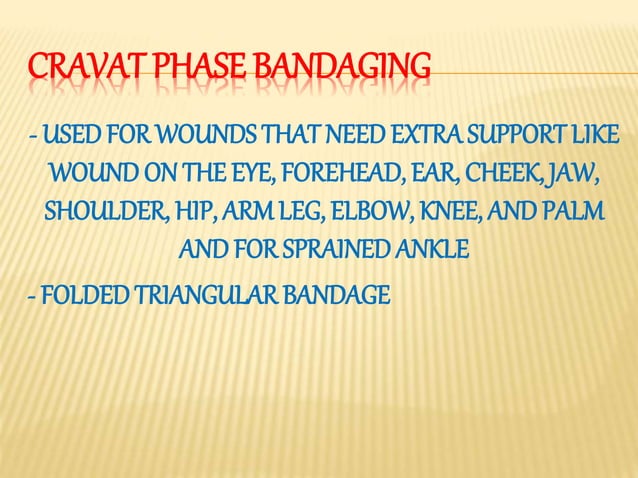 Dressing and bandages | PPTX | First Aid | Injuries