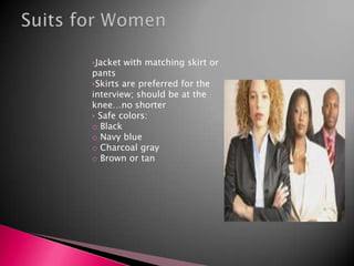 Avoid “making a statement”.  You are at work, not a fashion show.  Khaki pants or skirt, a short-sleeved shirt, and matching shoes are always safe.Refrain from wearing sleeveless shirts or blouses.Make sure your clothes are wrinkle-free; hang them neatly and iron if necessary.“Casual” is not “sloppy”.  Tuck your  blouse or shirt in snugly, wear a belt to hold it in place, and tie your shoelaces neatly.See dress as way to make a good impression.