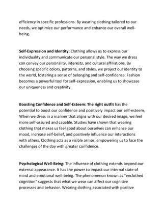 Dressing for Success, Unveiling the Surprising Benefits of Clothing ...