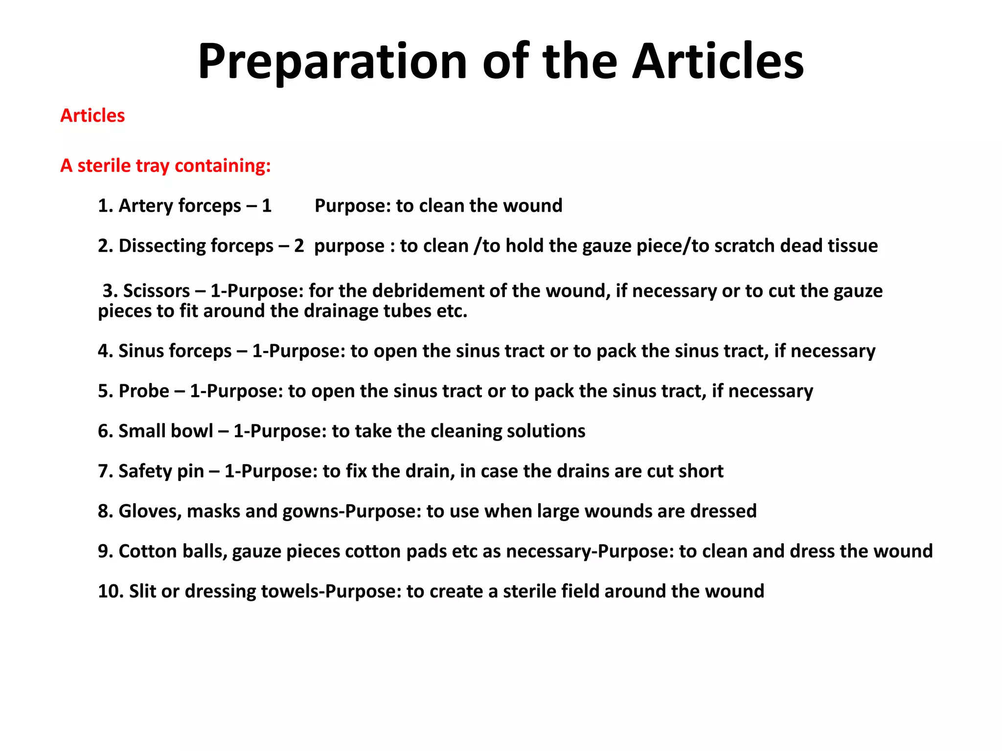 Dressing procedure ppt | PPTX