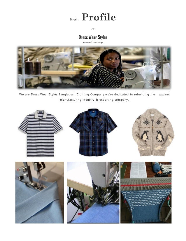 Dress wear styles apparel company profile