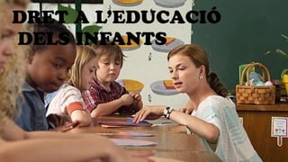 DRET A L’EDUCACIÓ
DELS INFANTS
 