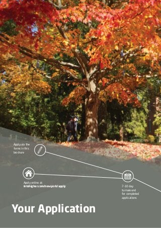 Apply via the
forms in this
brochure
Apply online at:
intohigher.com/newyork/apply 7-10 day
turnaround
for completed
applications
Your Application
 