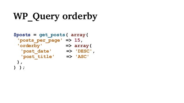 Getting Creative With Wordpress Queries