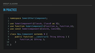 GROUP ALIASING
IN PRACTICE
 