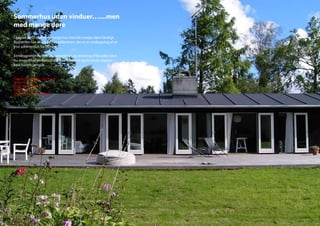 Sommerhus uden vinduer…....men
med mange døre
I august 2007 stod dette lange hus med de mange døre færdigt .
Bygherren har selv stået for udførelsen, der er en ombygning af et
trist sommerhus fra 70’erne.

En tilbygning i husets længderetning og ændring af facaden sikre
nu en optimal kontakt til det fine haverum og et smukt dagslys i
hele husets længde.


Opgave: Sommerhus i Munkerup
Bygherre: Privat
Status: Opført 2007
Medarbejdere:
Arkitekt maa. Frans Drewniak
 