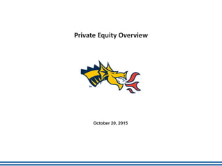 Private Equity Overview
October 20, 2015
 