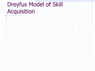 Dreyfus Model of Skill Acquisition 
