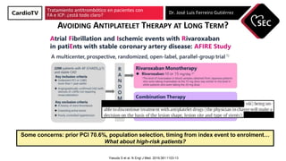 Tratamiento antitrombótico en pacientes con FA e ICP: ¿está todo claro?