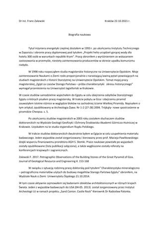 Biografia curriculum vitae picture