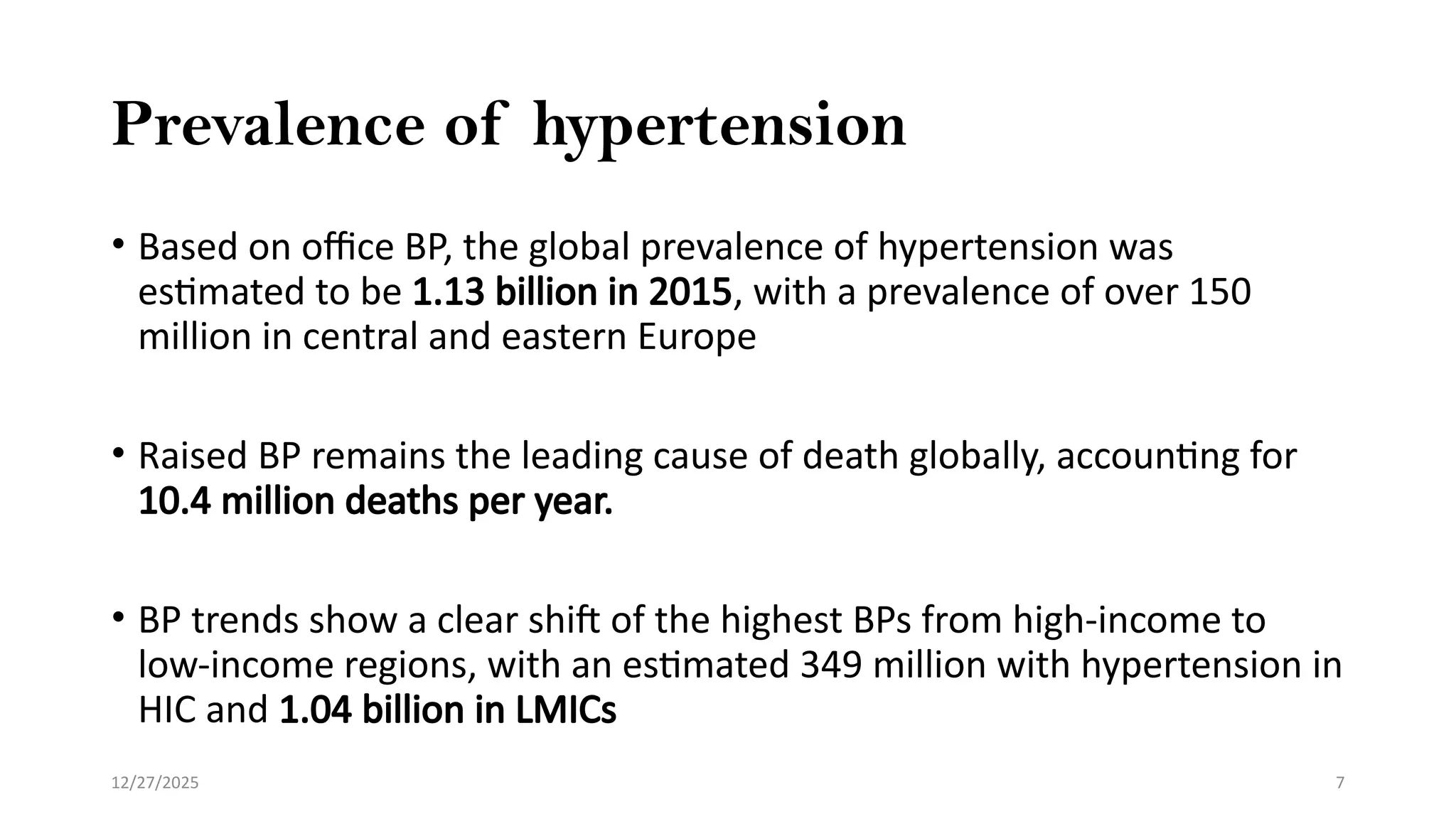 Chronic High Blood Pressure and Cardiovascular Risk (Hypertension) | PPTX