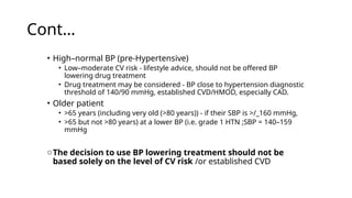 Chronic High Blood Pressure and Cardiovascular Risk (Hypertension) | PPTX