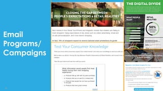 Email
Programs/
Campaigns
16
 