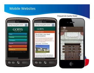 Mobile Websites
                  Fitzpatrick Castle Hotel
 